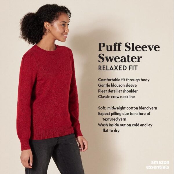 Women’s Soft Touch Pleated Shoulder Sweater - Image 3