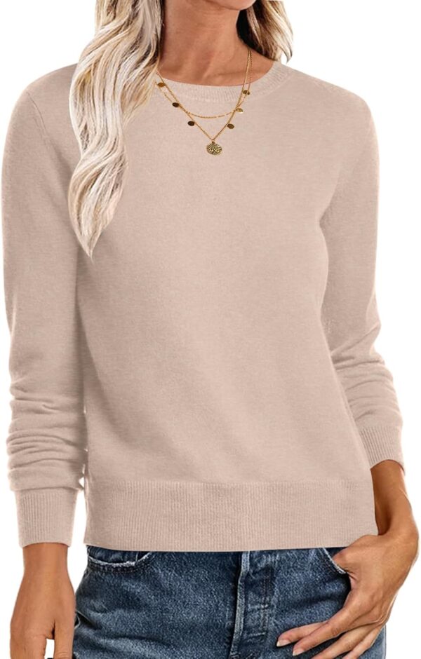 Women’s Long Sleeve Crewneck Soft Fall Pullover Sweater - Image 36