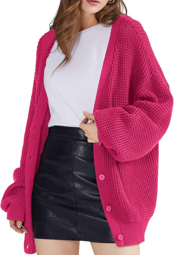 Women’s 100% Cotton Button-Down Oversized Cardigan - Image 20