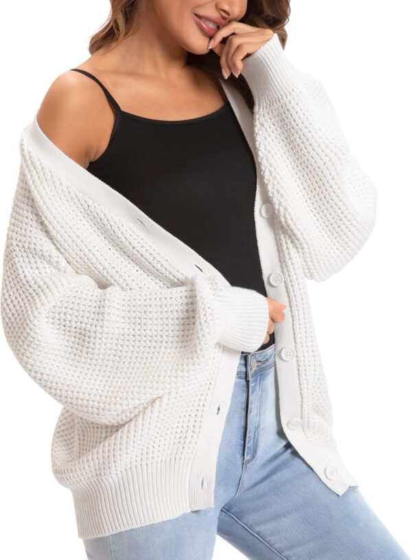 Women’s 100% Cotton Button-Down Oversized Cardigan - Image 6