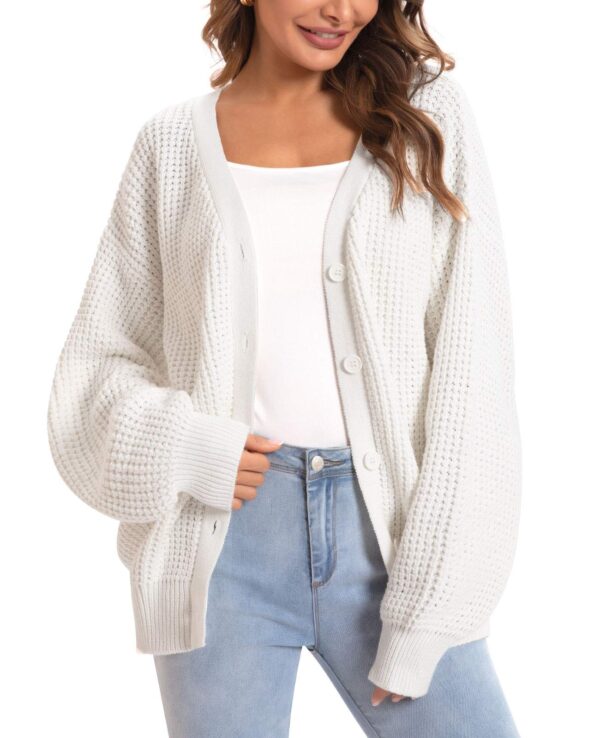 Women’s 100% Cotton Button-Down Oversized Cardigan