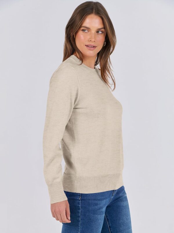 Women’s Long Sleeve Crewneck Soft Fall Pullover Sweater - Image 7