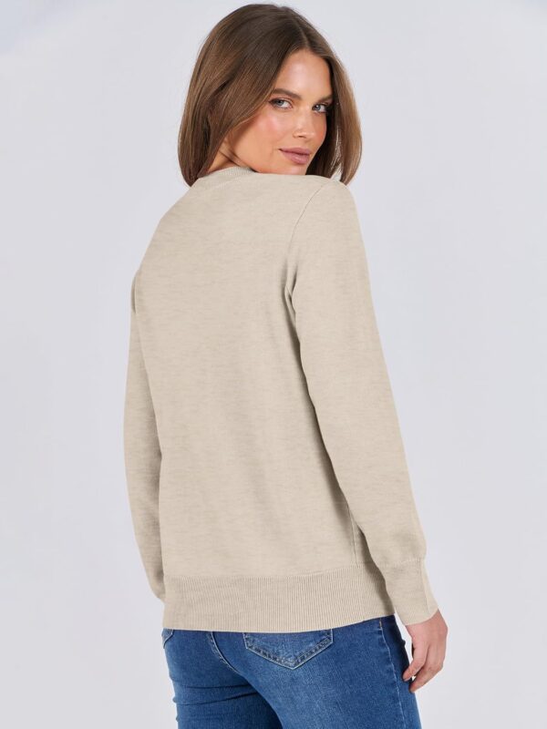 Women’s Long Sleeve Crewneck Soft Fall Pullover Sweater - Image 10