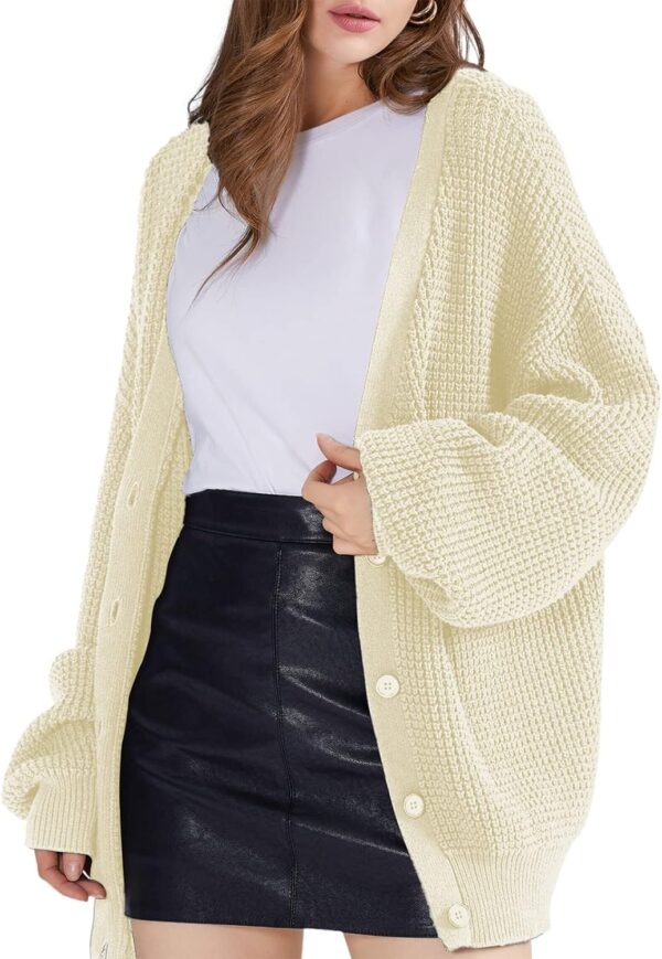 Women’s 100% Cotton Button-Down Oversized Cardigan - Image 18