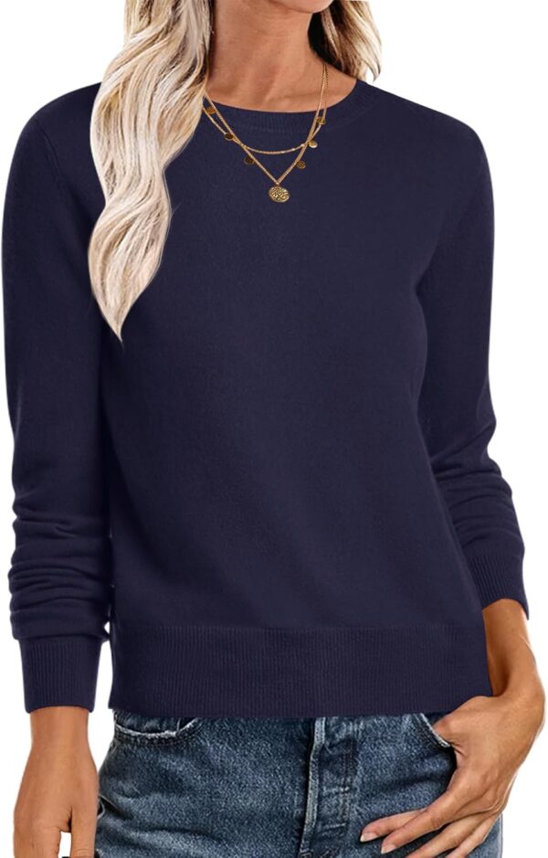 Women’s Long Sleeve Crewneck Soft Fall Pullover Sweater - Image 14