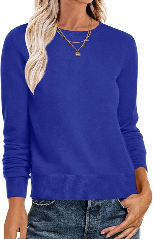 Women’s Long Sleeve Crewneck Soft Fall Pullover Sweater - Image 30