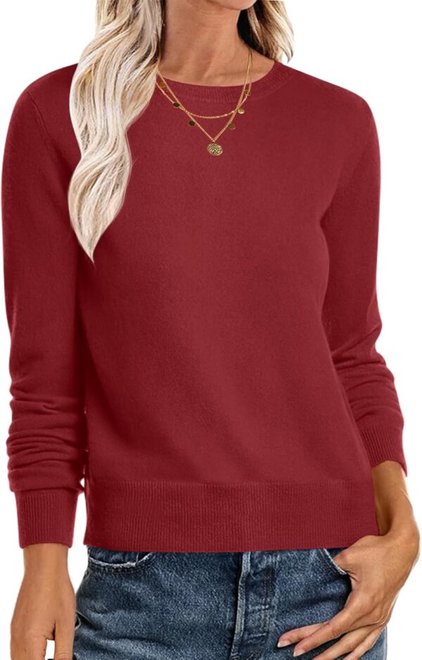 Women’s Long Sleeve Crewneck Soft Fall Pullover Sweater - Image 24