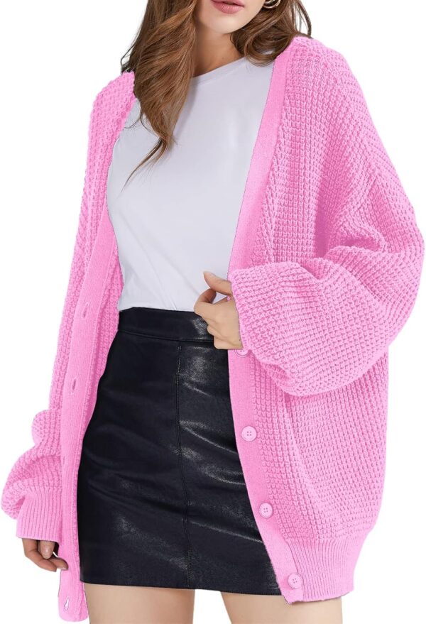 Women’s 100% Cotton Button-Down Oversized Cardigan - Image 16