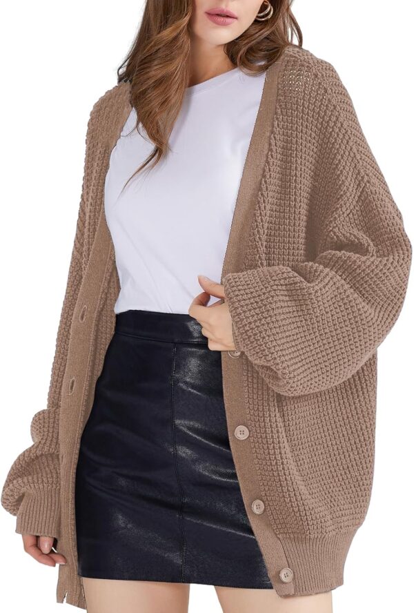 Women’s 100% Cotton Button-Down Oversized Cardigan - Image 19