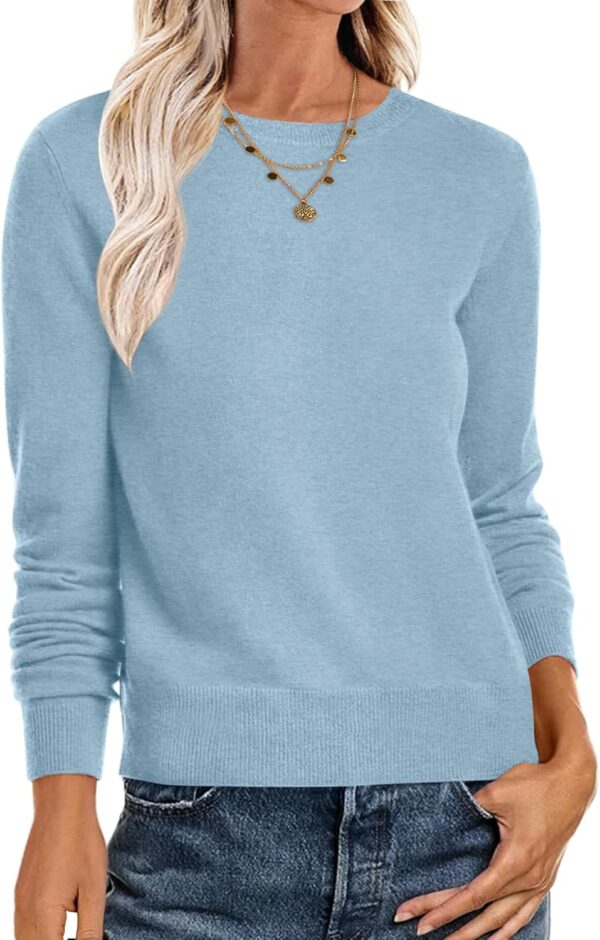 Women’s Long Sleeve Crewneck Soft Fall Pullover Sweater - Image 28