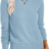 Women’s Long Sleeve Crewneck Soft Fall Pullover Sweater - Image 27