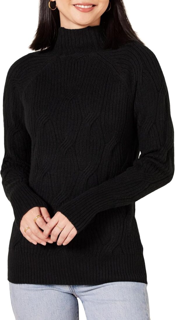 Women’s Winter Sweater, Soft Touch Funnel Neck Knit - Image 11