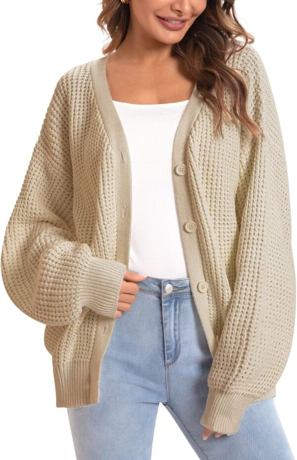 Women’s 100% Cotton Button-Down Oversized Cardigan - Image 11