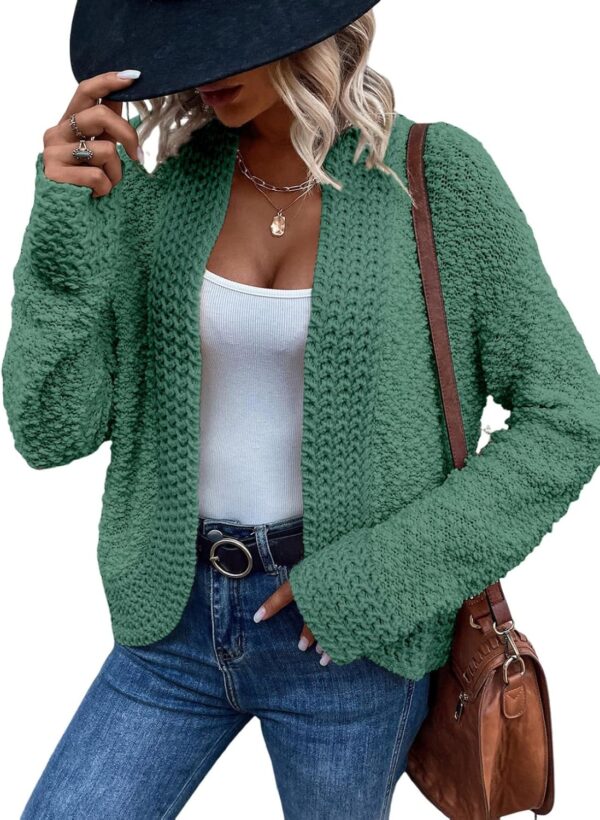 Women’s Chunky Knit Open-Front Cardigan – Casual 2024 Style - Image 26