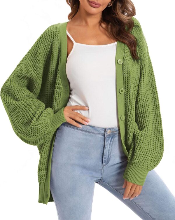 Women’s 100% Cotton Button-Down Oversized Cardigan - Image 10