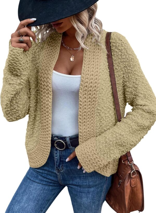 Women’s Chunky Knit Open-Front Cardigan – Casual 2024 Style - Image 20