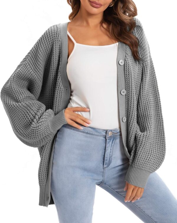 Women’s 100% Cotton Button-Down Oversized Cardigan - Image 21