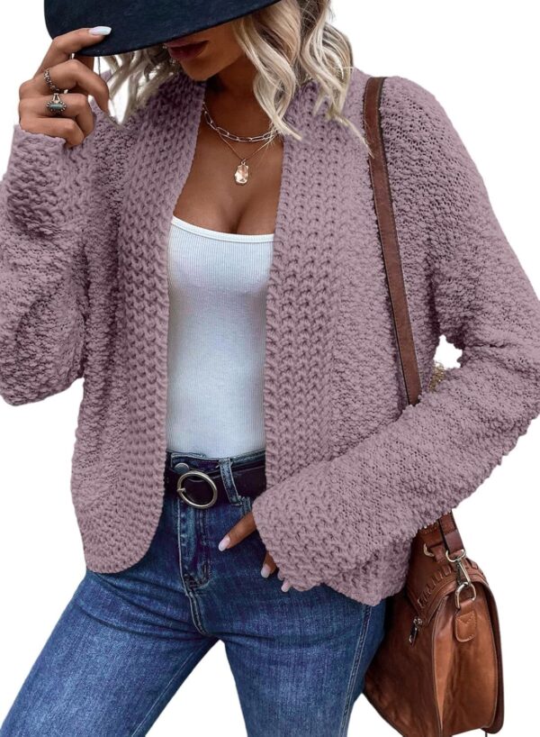 Women’s Chunky Knit Open-Front Cardigan – Casual 2024 Style - Image 14