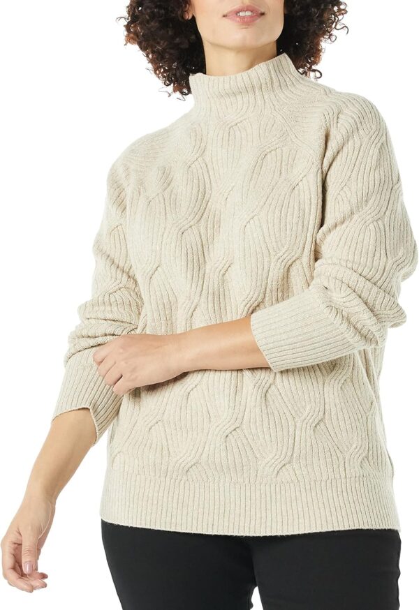 Women’s Winter Sweater, Soft Touch Funnel Neck Knit - Image 12