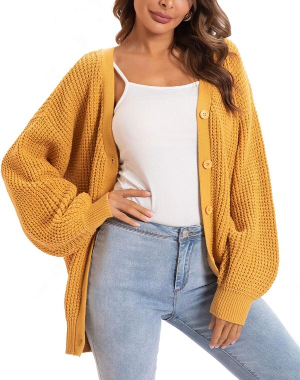 Women’s 100% Cotton Button-Down Oversized Cardigan - Image 7