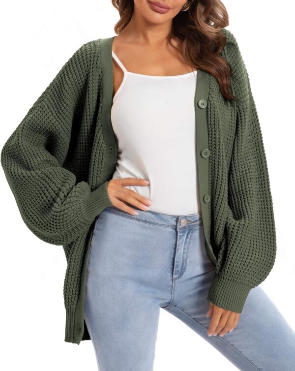 Women’s 100% Cotton Button-Down Oversized Cardigan - Image 14