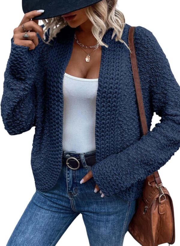 Women’s Chunky Knit Open-Front Cardigan – Casual 2024 Style - Image 18